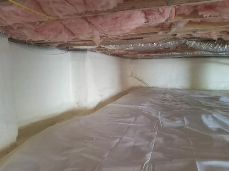 Crawl space encapsulation with closed-cell spray foam for Spray Foam Roofing in Pinellas Park